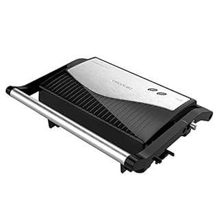 Cecotec Rock'nGrill Macchina per panini completamente aperta: grill elettrico, rivestimento in pietra RockStone, massima aderenza e migliore pulizia, 180 °, impugnatura fredda, 750 W