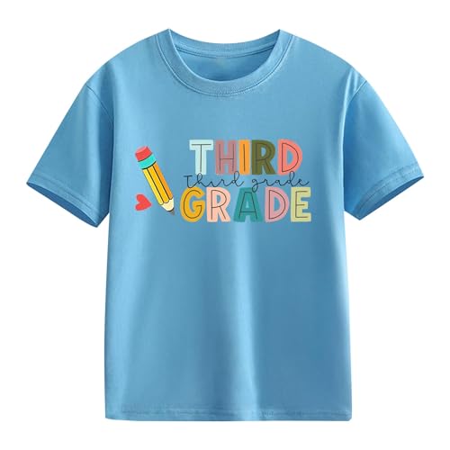 sfdgfhyf Girls Short Sleeve T Shirts Kids Summer Crewneck Tops Basic Tees Kids Casual Summer Blouse Tee Tops2
