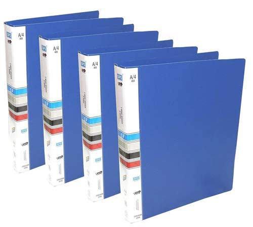 Greeshma 2D A4 Size Ring Binder Box File (Blue) - Pack of 4