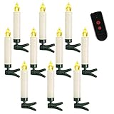 ✅【KABELLOSE FERNBEDIENUNG】 Über die kabellose infrarote Fernbedienung, Mann kann die Lichter ein- und ausschalten, die Lichtfarben ist warmweiß, sowie die Blinkeneffekt ( konstantes, drücken 3 Sekunden für langsam flimmerndes Licht ) direkt einstellen. ♠ ( nicht inkl. KerzenBatterie dabei, auch die Fernbedienung ！！！) ♠