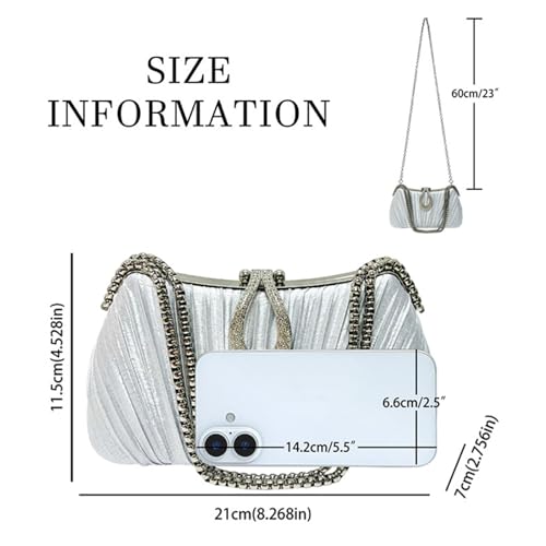 Sac à main de soirée multifonction convertible avec sangle de chaîne élégante