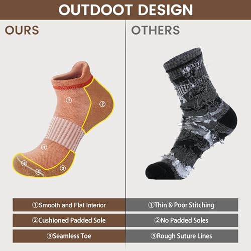 Image of innotree Merino Wool Hiking Socks for Women Quarter Ankle Crew Thermal Cushion Moisture Wicking Socks,5 Pairs