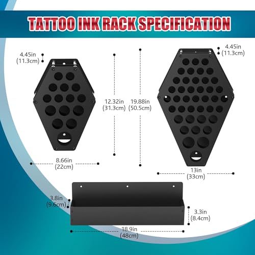 Soporte de tinta para tatuajes en cabina estética POARMEEY organizador de mesa de dibujo 3