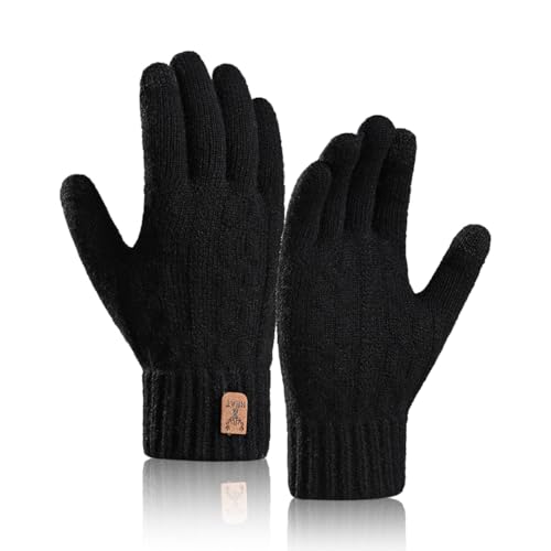 YIMVUNZ Guantes Invierno Hombre Mujer Guantes Termicos Lana Guantes Termicos Hombre para Pantalla táctil Ciclismo movil Conducir Coche MTB MotoRunning omp calefactables termicos Bicicleta
