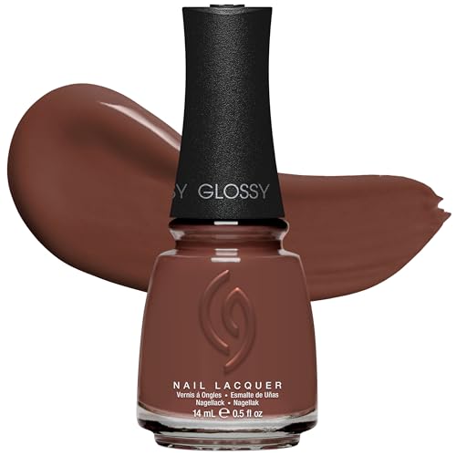China Glaze Cg Nail Lacquer Give Me S'More – Chocolate Brown Nail Polish, Quick Dry, Chip Resistant, Glossy Finish for Salon & DIY Manicure, 0.5 Fl Oz