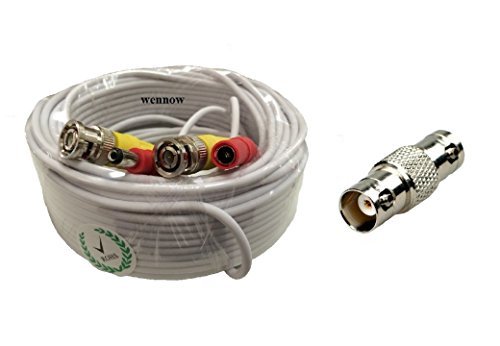 25ft BNC Video & Power Cable For Security Cameras (Zmodo, Lorex, Q-See, Swann)