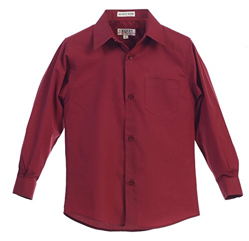 Image of Gioberti Boys Long Sleeve Solid Dress Shirt