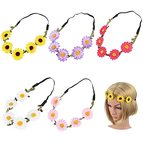 Blumenstirnband Stirnband Blumenkranz Einstellbar Blumenkranz Blumen krone Haarkranz Blumengirlande Cover