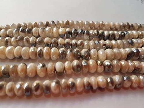 Pierre de lune perles 9mm rondelles de qualité pour bijoux durables - 5