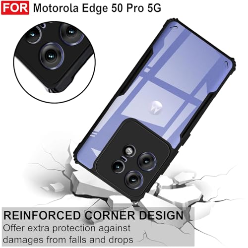 Image of AIBEX Crystal Clear Back Cover Case for Motorola Edge 60 5G / Motorola Edge 60 Fusion 5G| 360 Degree Protection | Shock Proof Design | Transparent Back