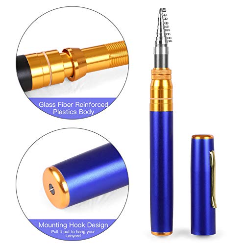 Cana de pesca, Andoer Caneta de bolso telescópica Vara de pesca Mini vara de pesca Acessórios de pes