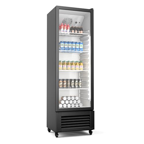 Klarstein GrandCooler 306L Getränkekühlschrank - Doppelt Verglaste Tür, LED-Beleuchtung, Mechanischer Thermostat, 0 °C bis 10 °C, 4 Räder, Energieklasse B
