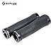 SAPLIZE Bike Handlebar Grips, Ergonomic Design, PR02 (Black, Black Rings)