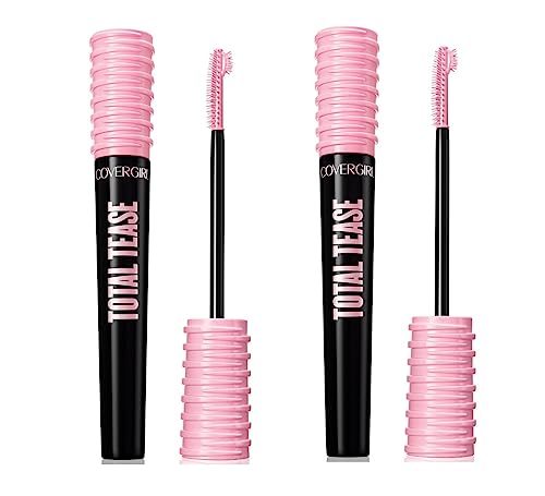COVERGIRL Total Tease Full + Long + Refined Waterproof Mascara, Very Black.21 fl oz (Pack of 2)