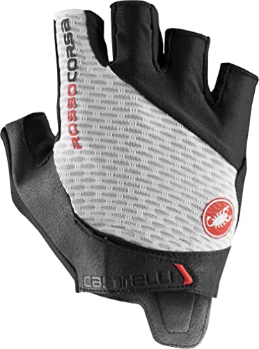 Castelli Cycling Rosso Corsa Pro V Glove for Road and Gravel Biking l Cycling - White - Medium