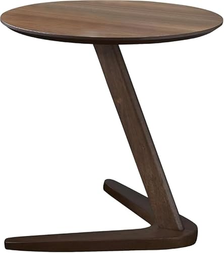 Nozuma 無垢材サイドテーブル 北欧風木製 小さな丸いテーブル モダン天然木コーヒーテーブル ソファベッド対応 ホームリビングルーム・ホテルホームステイ多用途 ナチュラル調 組み立て簡単