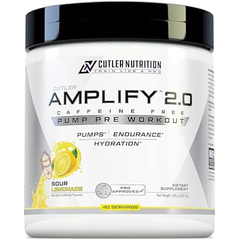 Cutler Nutrition Amplify Pump Pre Workout Caffeine Free Nitric Oxide Booster containing Arginine and Citrulline Pre-Workout for Maximum Pumps Cover