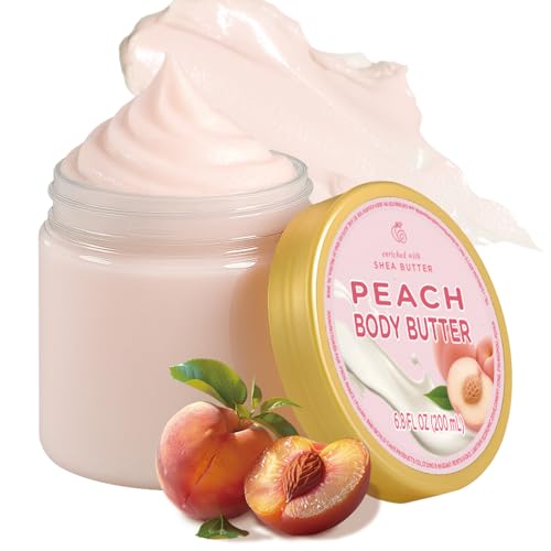 Embleaf Peach Body Butter, Shea Body Butter for Women...