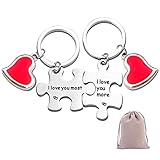 👩‍❤️‍👨El paquete incluye: 1 * te amo más llavero, 1 * te amo más llavero, 1 * bolsa de regalo de franela. El tamaño del llavero es de aproximadamente 3 cm/1,18 pulgadas; el rompecabezas mide aproximadamente 3 cm/1,18 pulgadas; El corazón mide aproximadamente 2 cm/0,8 pulgadas.