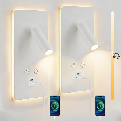 Lámparas de lectura LED de pared con interruptor para leer sin molestar a tu pareja en la cama 2