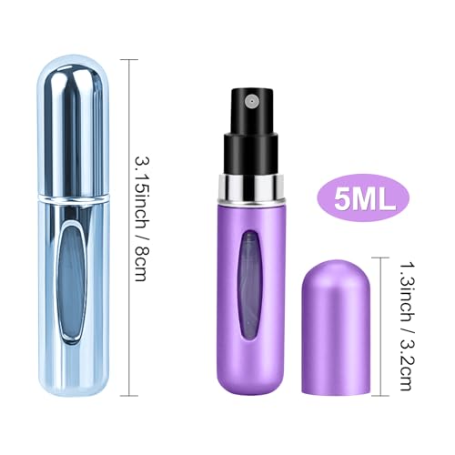 Image of GOLF 6pcs 5ML Portable Mini Refillable Perfume Atomizer Spray Bottle with 2 Funnel Filler for Travel Purse