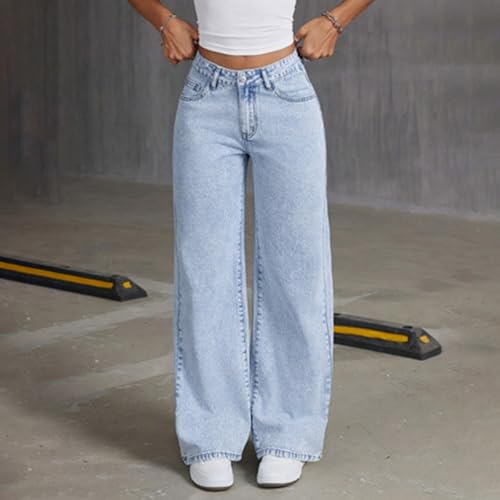Baggy Jeans for Girls Cute Wide Leg Bow High Elastic Waisted Denim Pants Y2K Skater Tween Girl Clothes Streetwear2