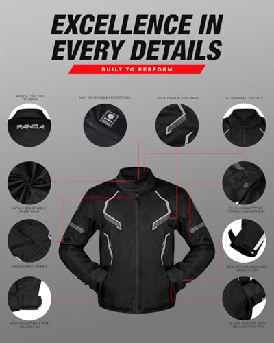 Image of Motorcycle Jacket for Men & Women All Season Hi Viz Armored Safe Riding Enduro Dual Sport Motorbike Adventure Touring Jacket