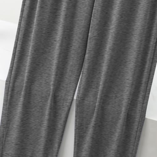 Cambkatl Men's Loose Wide Leg Pajama Pants Soft Lightweight Elastic Waist Lounge Pants with Pockets Sleep Pjs Bottoms3