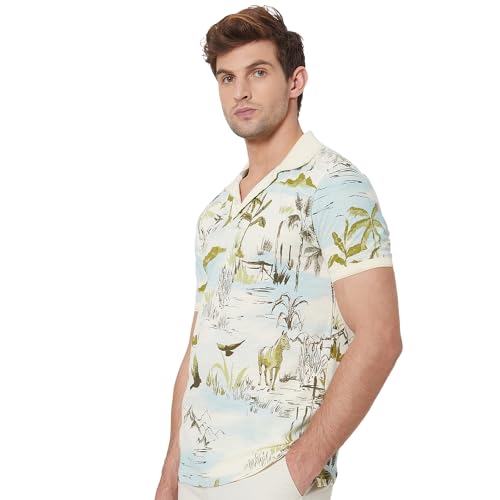 Image of MUFTI Mens Polo Collar Half Sleeve Slim Fit T-Shirts