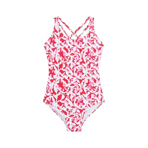 Image of Kanu Surf Girls' Reese UPF 50 Beach Sport Criss-Cross One Piece Swimsuit