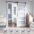 ROYMELO 36x80 Inch Glass Sliding Barn Door Slab and 6.6ft Hardware Kit Included, 5 Frosted Glass, LVL Wood Panel Covered with White Water-Proof Scratch-Proof PVC Surface, Simple DIY Assembly