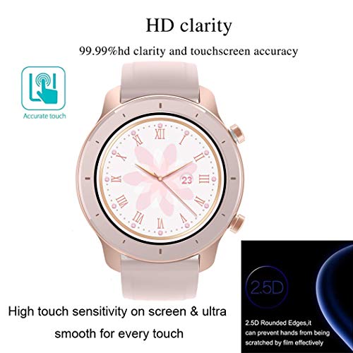 Youniker 4 Pack For Amazfit Gtr 42Mm Screen Protector Tempered Glass For Amazfit Gtr Smartwatch Screen Protectors Cover 9H 0.3Mm Anti-Scratch Anti-Fingerprint Bubble Free (Amazfit Gtr 42Mm) #TOP2