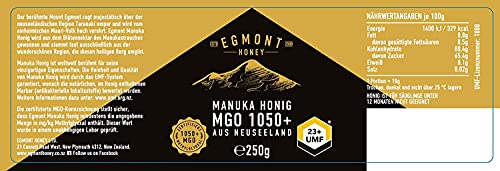 Egmont Honey Manuka Honing 1050+ MGO UMF 23+ origineel uit Nieuw-Zeeland *Limited Edition* (250g) - Image 3
