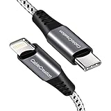 CableCreation Short 1FT USB C to Lightning Cable, [MFi Certified] Durable Braided Type C to iPhone Fast Charging Cable for iPhone 13/12/11/11 Pro/X/XS/8 Plus/iPad/Airpods Pro, Support Power Delivery