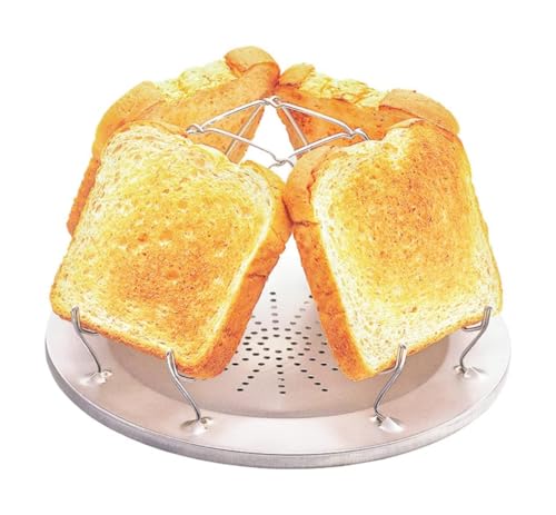 MEETOZ Folding Camp Stove Toaster, Stainless Portable Backpacking...