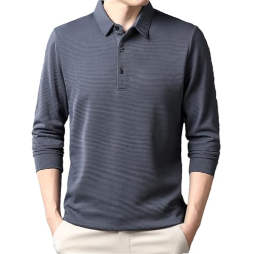 Men's Four Seasons Solid Color Business Casual Long Sleeve Comfortable Top