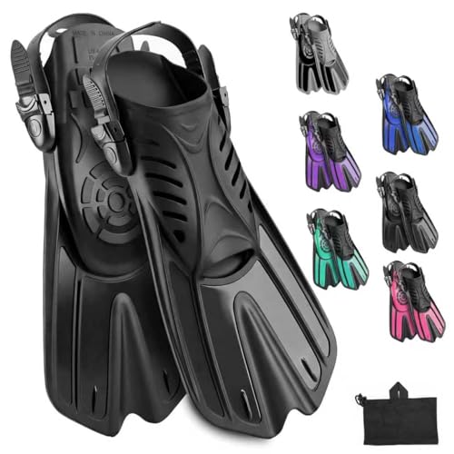Diving fins Snorkeling Gear for Adults Snorkel fins ，Swim fins Open, Adjustable, Men, Women, Children, Swim Flippers