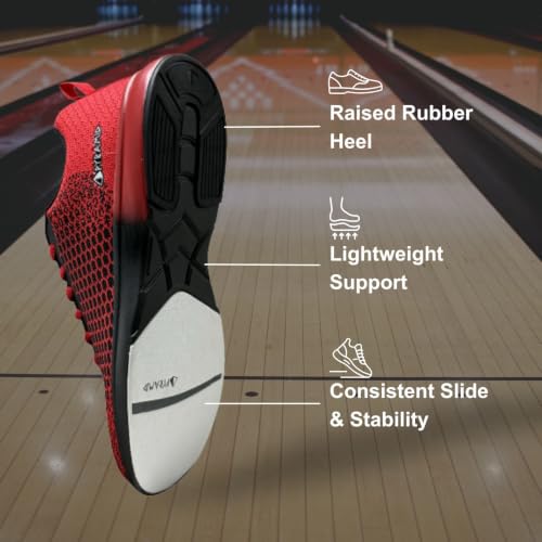 Image of Pyramid Men's Path Lite Seamless Mesh Bowling Shoes - Lightweight Seamless Design, Athletic Fit, Breathable Knit Upper, Universal Slide Soles