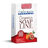 Bio-Safe Organics Blood Orange Citrus Soap All Natural Handmade Soap 100% Organic Luxurious Exfoliating Bliss | Pure Pleasure, No GMO, SLS, or Chemicals | 100% Natural 4 Oz Bar