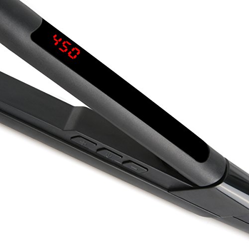 Plancha para el cabello AmoVee® Pro LED Digital con placas de cerámica y turmalina, voltaje dual 110V-220V, control de temperatura digital miniatura 3