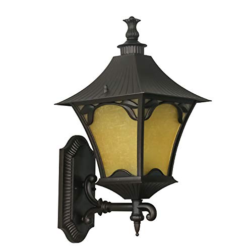 Lanterne de verre d'extérieur et applique murale européenne en aluminium antirouille pour jardin
