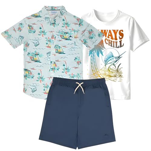 Short et chemise hawaïenne garçon Tommy Bahama pour un style tropical fluide