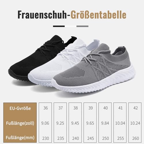 Sportschuhe Damen Sneaker Leicht Hallenschuhe Turnschuhe Bequem Laufschuhe Slip-On Tennisschuhe Running Schuhe Damen Outdoor – Bild 3