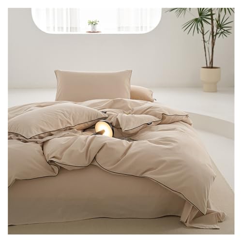 Housse de couette pur coton lavé durable et confortable avec taies - 2