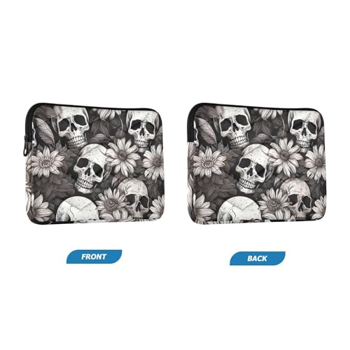 Funda para portátil 13-14 pulgadas esqueleto calaveras acuarela miniatura 2