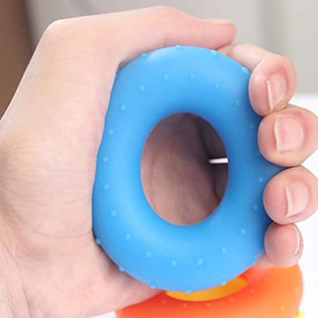 BESPORTBLE 4pcs Hand Strengthener Rings Resistance Silicone Hand Exercisers for Muscle Training Relief Portable Workout Equipment for Home Gym Use