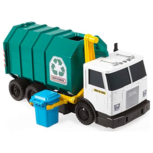 Matchbox Garbage Truck Large [Amazon Exclusive] Multi, 15"