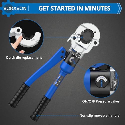VORXEON 8-Ton Hydraulic Pro Crimper