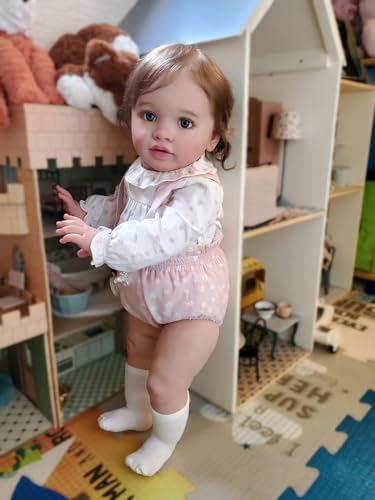 Muñeca Reborn niña realista 26 pulgadas para niñas miniatura 3