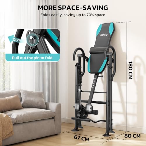 Image of YOLEO Gravity Inversion Table for Back Pain Relief 2026 New Inversion Table